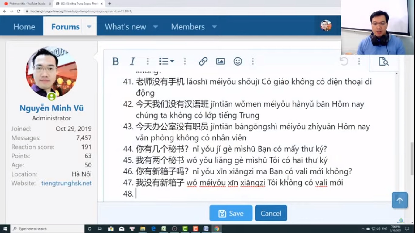 Trung tâm tiếng Trung Quận 10 thi thử HSK online bài 2