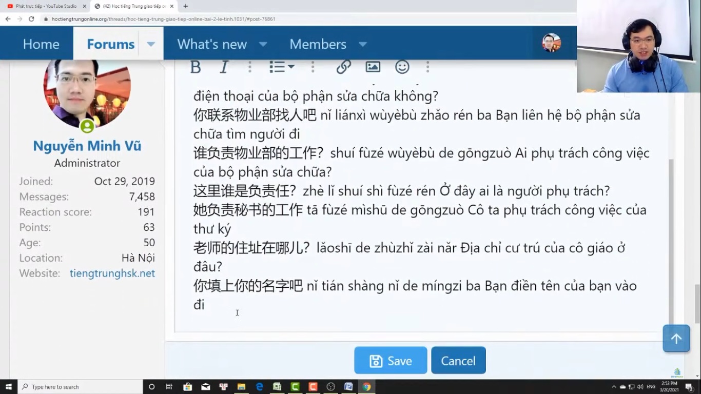 Trung tâm tiếng Trung Quận 10 thi thử HSK online bài 7