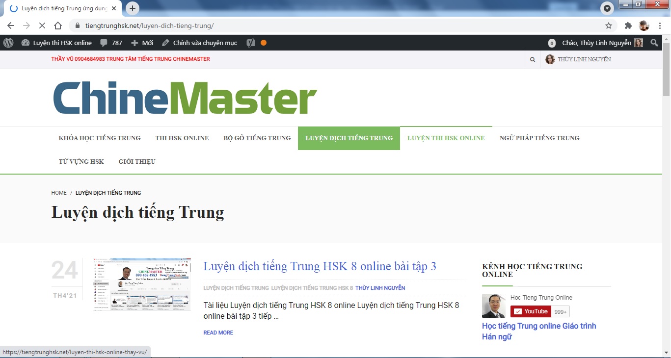 Luyện dịch tiếng Trung HSK 8 online bài 4