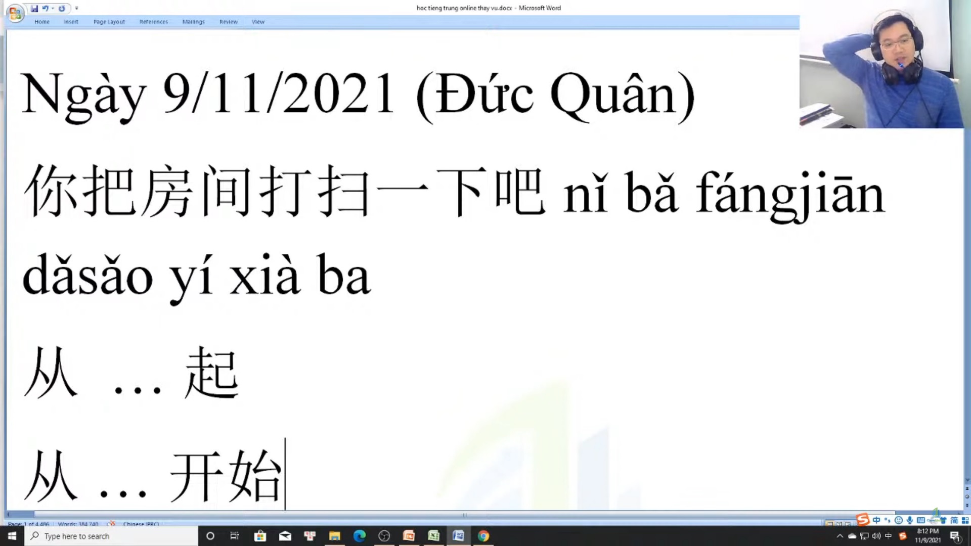 Học tiếng Trung online bài 4