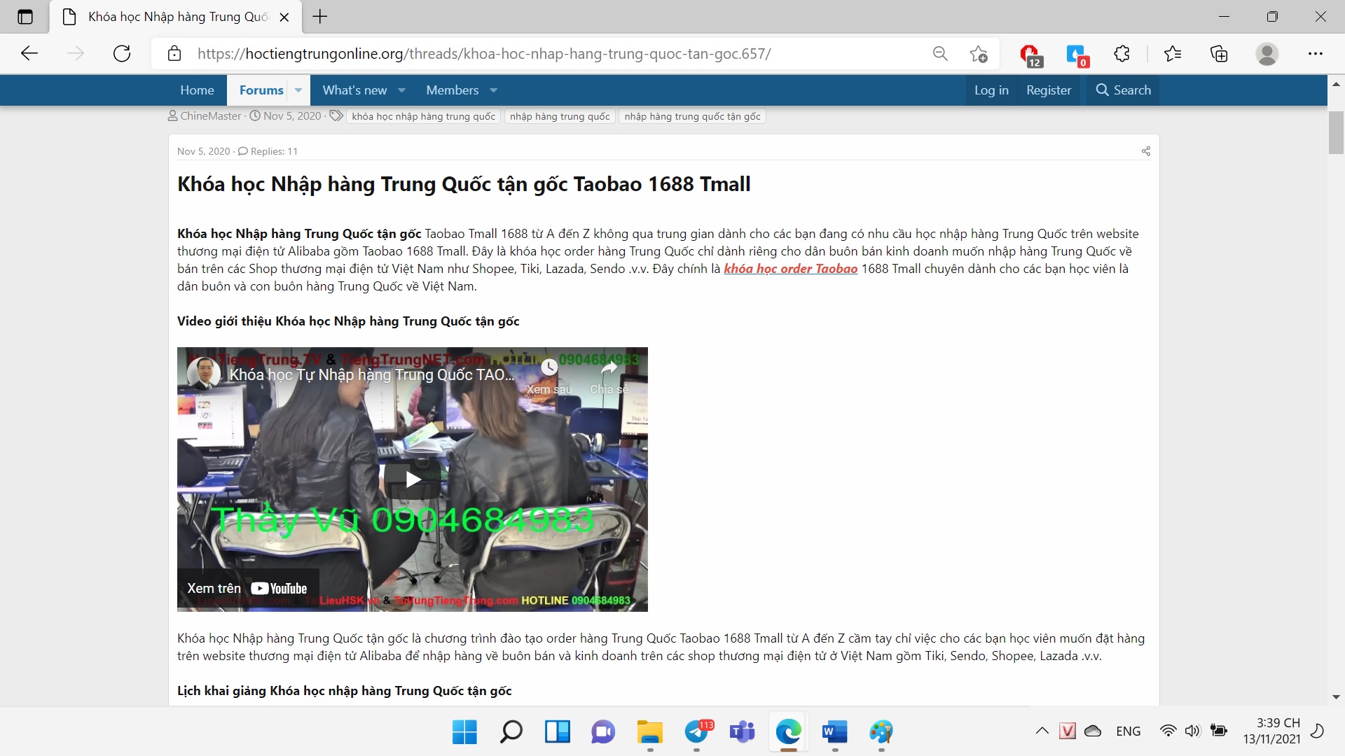 Học tiếng Trung online bài 5